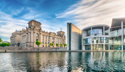 Fototapeta na wymiar Government buildings in Berlin-Mitte