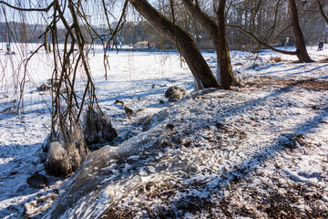 Winterliche Impressionen aus Schleswig-Holstein mit Eis und Schnee im kalten Norden