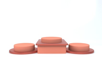 Blank product pink stand. 3d rendering