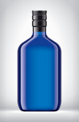 Color Glass Bottle on background. 