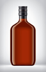 Color Glass Bottle on background. 