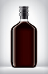 Glass Bottle on background. 