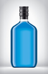 Glass Bottle on background. 