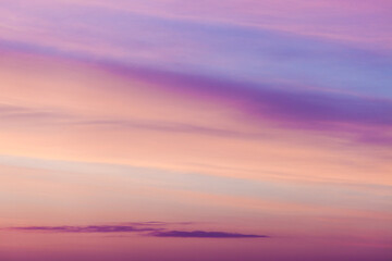 beautiful sky at sunrise with purple pink and orange colors