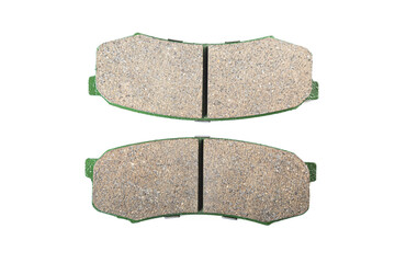 New brake pads on white background isolated object