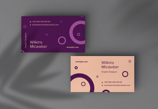 Ring Patterned Business Card Layout