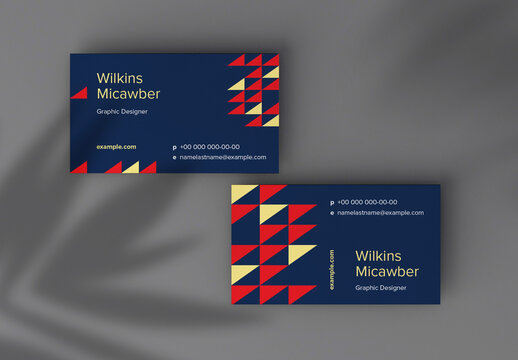 Triangle Patterned Business Card Layout