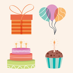 birthday celebration icons