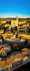 Fototapeta na wymiar Aerial view of Girona, a city in Spain’s northeastern Catalonia region