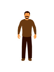 Mann mit Schnurrbart 