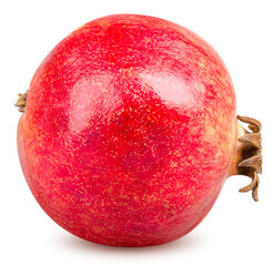 Isolated pomegranate. One whole pomegranate fruit isolated on white background clipping path
