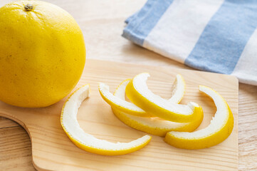 文旦のピール作り