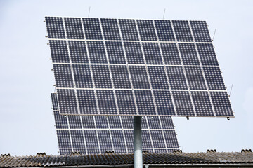 solar panels on a roof. solar energy