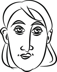 Hand-drawn faces of people. suitable for backgrounds, wallpaper, textiles, editorial, and more.