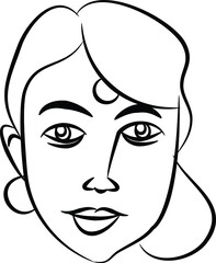 Hand-drawn faces of people. suitable for backgrounds, wallpaper, textiles, editorial, and more.