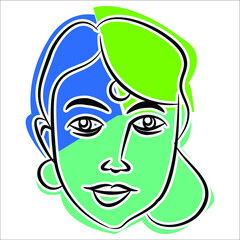 Hand-drawn faces of people. suitable for backgrounds, wallpaper, textiles, editorial, and more.