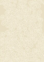 Seamless light background with beige pattern in baroque style. retro illustration. Ideal for printing on fabric