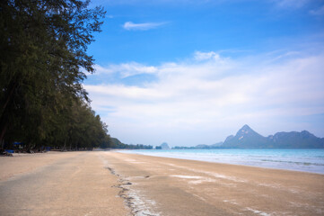 Sea beach at Ao manao bay, Prachuap Khiri Khan Province, Thailand. Lonely dream concept.