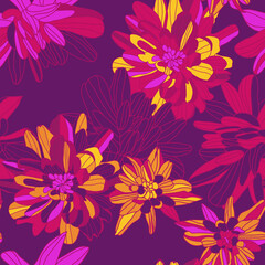 pattern with chrysanthemum