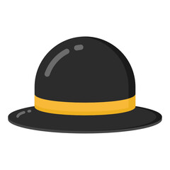 
A black hat for casinos, flat icon

