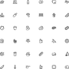 icon vector icon set such as: straw, sausage, milkshake, sharp, roasted, conchiglie, coffeemaker, takeout, virgin, omelette, animal, ear, ale, spice, preparation, oat, transparent, elements