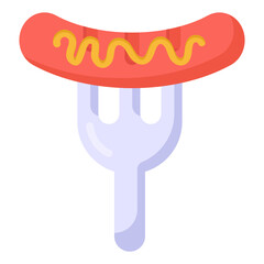 
Hotdog icon design, healthy snack vector of sausage 

