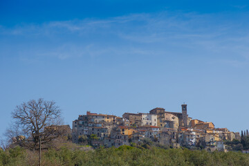 Fototapeta na wymiar Scandriglia in the province of Rieti