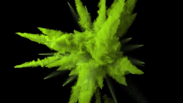 Colorful powder explosion