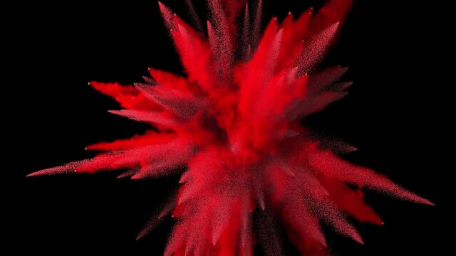 Colorful powder explosion