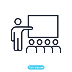 presentation icon. presentation business management symbol template for graphic and web design collection logo vector illustration