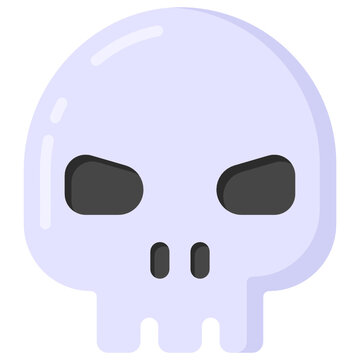 
A ghost skull icon in flat style


