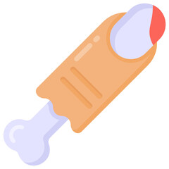 
A halloween finger, half cute flat finger icon

