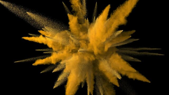 Colorful powder explosion