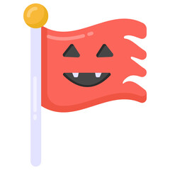 
A scary halloween flag icon design

