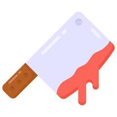 
Blood on knife concept of murder icon, editable vector

