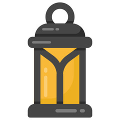 
Vintage lamp icon in flat design

