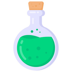 
A potion bottle flat icon, editable design

