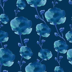 floral pattern, beautiful blue shades, noble, fresh