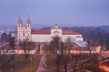 Obraz premium Aerial view of Zirc Abbey
