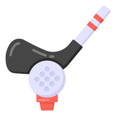 
A golf sports flat editable icon

