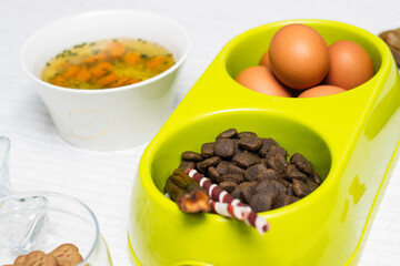 Preparing natural organic food for pets at home