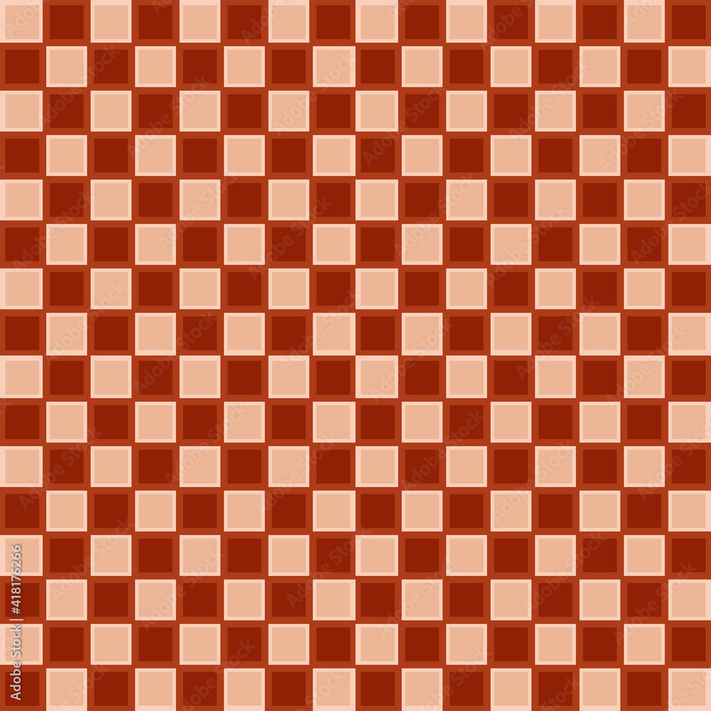 Poster brown chess board pattern. 20x20 chessboard pattern. vector brown chessboard.