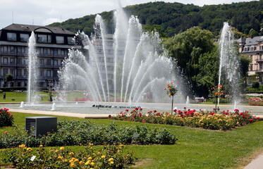 Rosengarten in Bad Kissingen. Bayern, Deutschland, Europa 
Rose garden in Bad Kissingen. Bavaria,...
