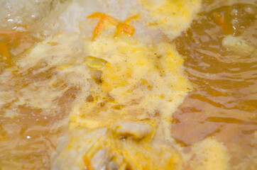 Abstract background in the water close up