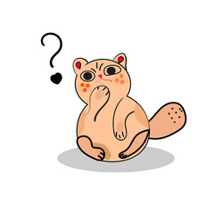 Super cat print design with slogan. Vector illustration design for fashion fabrics, textile graphics, prints.