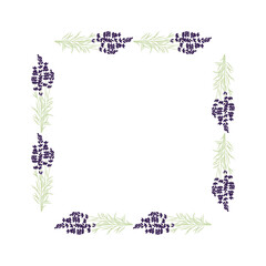 lavender flower frame, vector