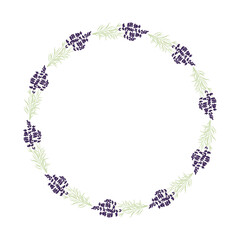 lavender flower frame, vector