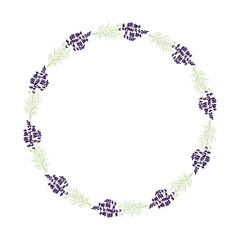 lavender flower frame, vector