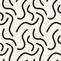 Vector seamless pattern. Modern stylish texture with smooth natural maze. Repeating abstract tileable background. Compound organic shapes. Trendy surface design.