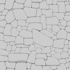 vector seamless gray stone wall texture - 418178442
